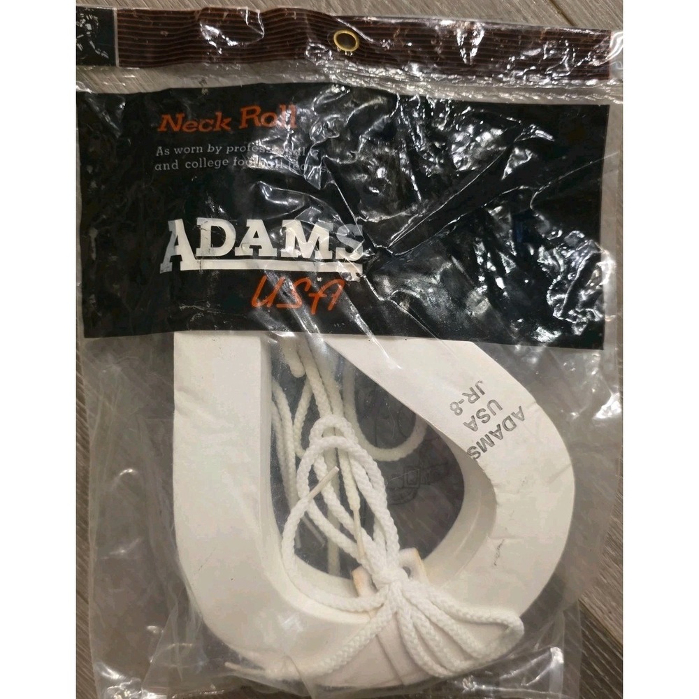 NEW Adams Youth JR-8 Flat Contour Football Neck Collar Roll White ON-Field